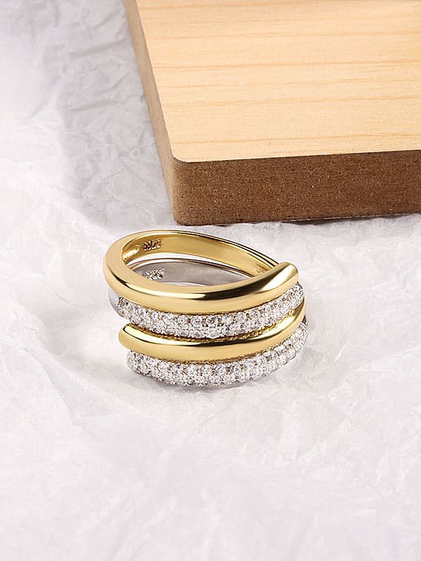 925 Sterling Silber Zirkonia geometrischer Vintage stapelbarer Ring