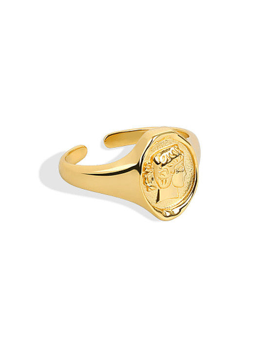 925 Sterling Silver Geometric Hip Hop Band Ring