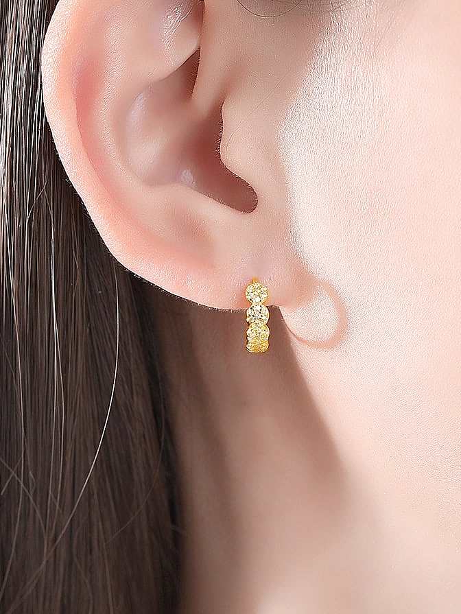 925 Sterling Silver Cubic Zirconia Geometric Minimalist Stud Earring