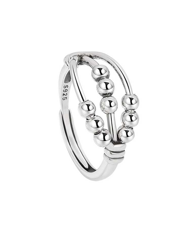 925 Sterling Silver Letter Vintage Stackable Ring