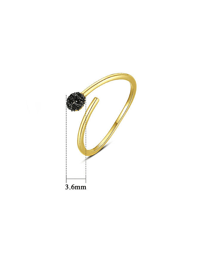 925 Sterling Silver Cubic Zirconia Geometric Minimalist Band Ring