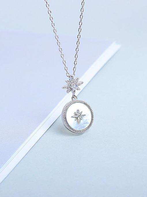 925 Sterling Silver Shell Star Minimalist Necklace