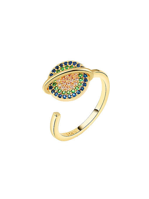 925 Sterling Silver Cubic Zirconia Geometric Dainty Band Ring