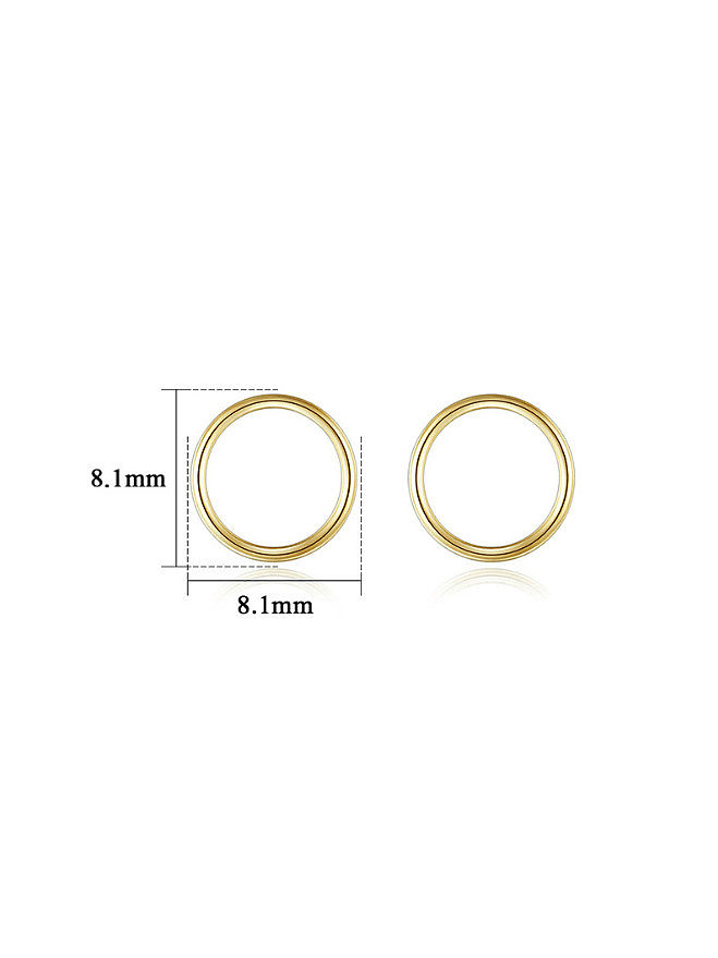 925 Sterling Silver Geometric Minimalist Stud Earring