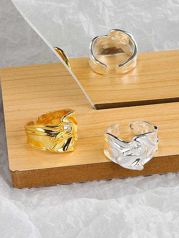 925 Sterling Silver Irregular Vintage Band Ring