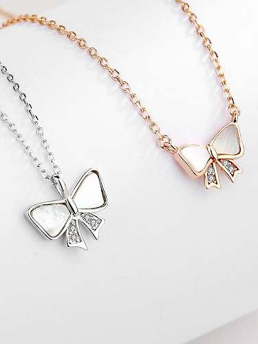 925 Sterling Silver Shell Butterfly Minimalist Necklace