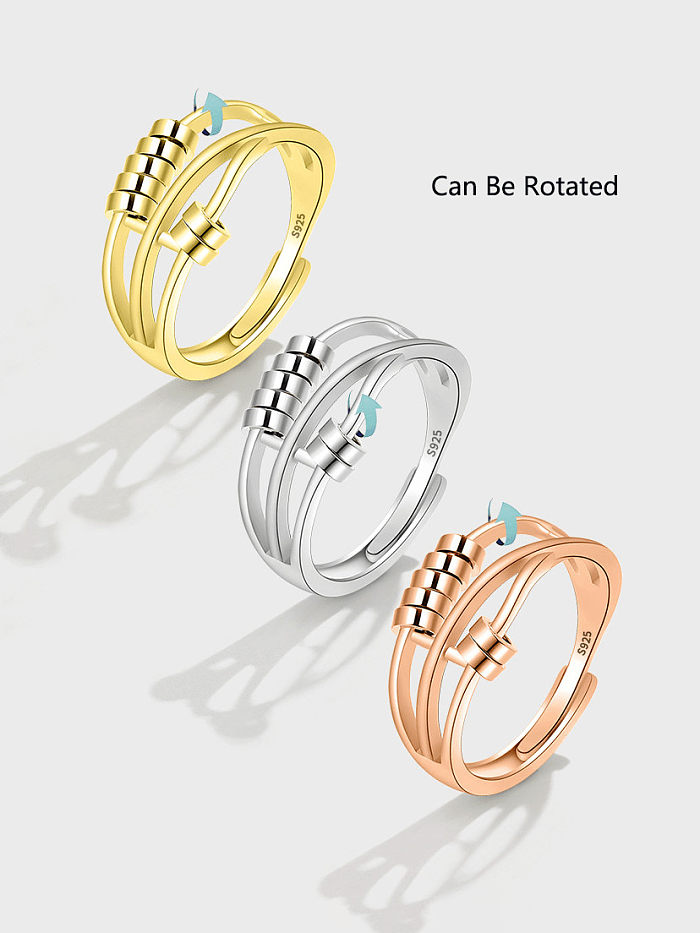 925 Sterling Silver Geometric Minimalist Stackable Ring