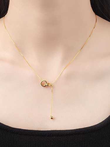 925 Sterling Silver Cubic Zirconia Tassel Minimalist Necklace