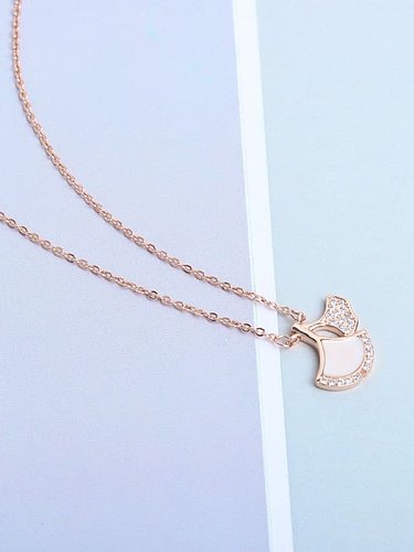925 Sterling Silver Shell Geometric Minimalist Necklace
