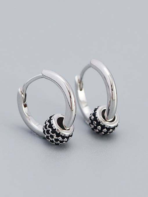 925 Sterling Silver Cubic Zirconia Geometric Dainty Stud Earring