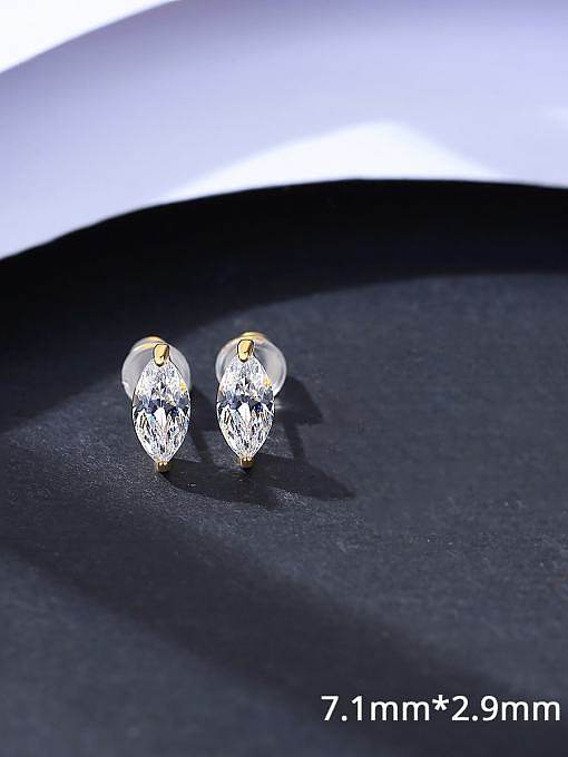 Pendiente minimalista de gota de agua de plata de ley 925