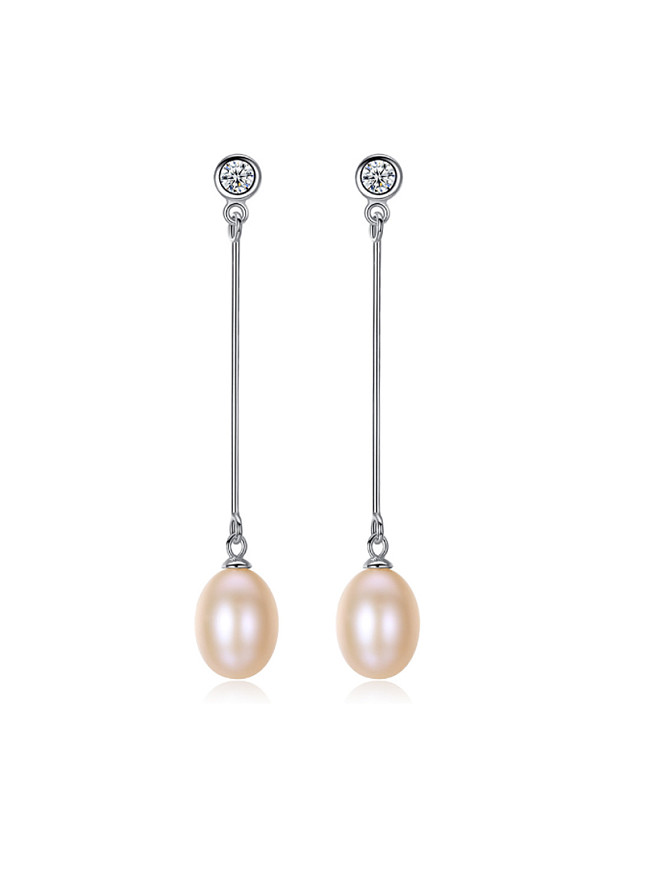 Sterling Silver 8-9mm Freshwater Pearl Earrings