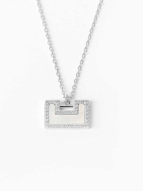 Collier minimaliste géométrique en argent sterling 925