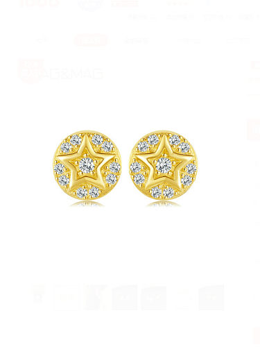 925 Sterling Silver Cubic Zirconia Geometric Minimalist Stud Earring