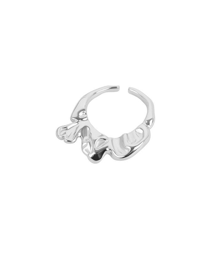 Bague minimaliste géométrique en argent sterling 925