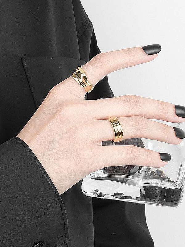 925 Sterling Silver Geometric Minimalist Band Ring