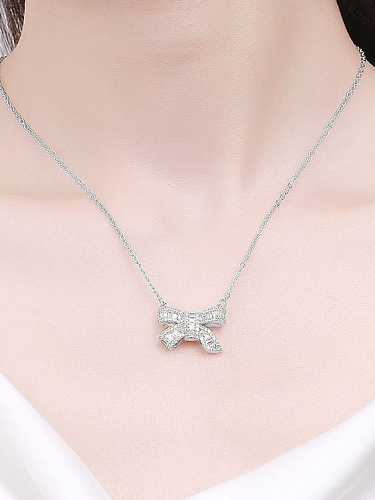 925 Sterling Silver Cubic Zirconia Butterfly Dainty Necklace