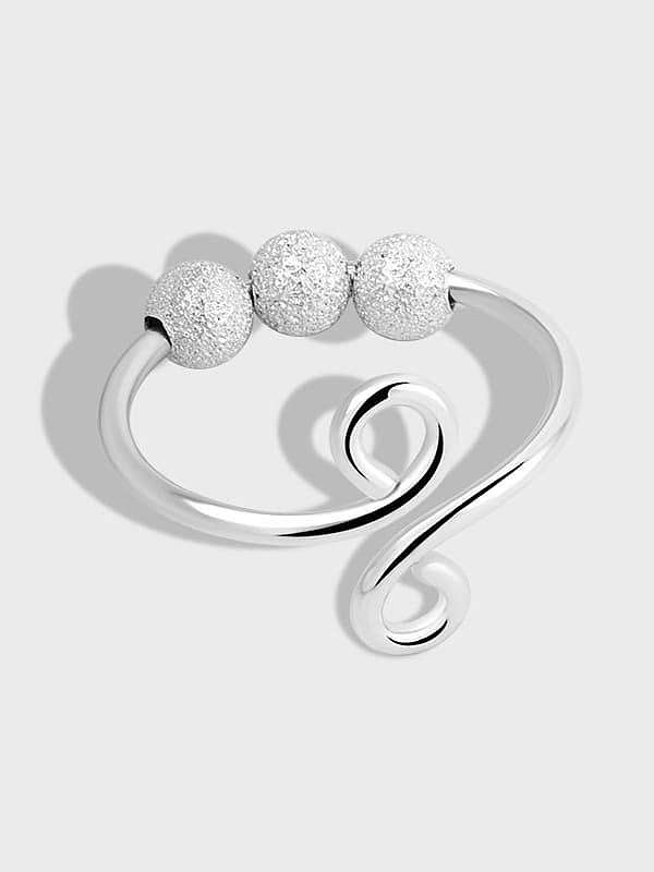 Bague perle minimaliste géométrique en argent sterling 925