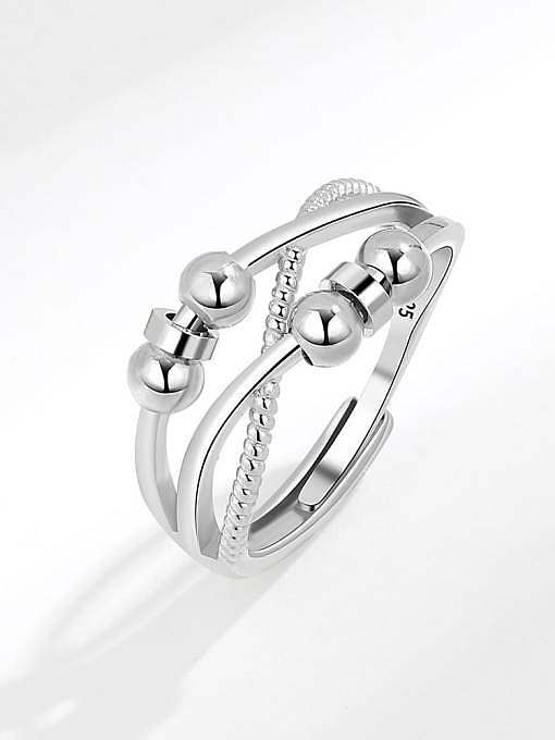 Geometrischer, minimalistischer, stapelbarer Ring aus 925er Sterlingsilber