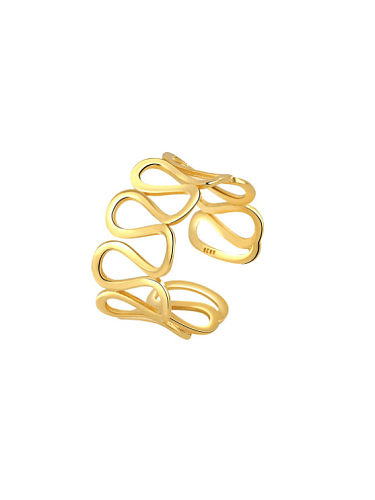 925 Sterling Silver Hollow Geometric Artisan Band Ring