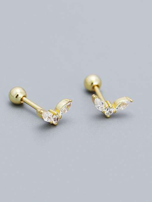 925 Sterling Silver Geometric Minimalist Stud Earring