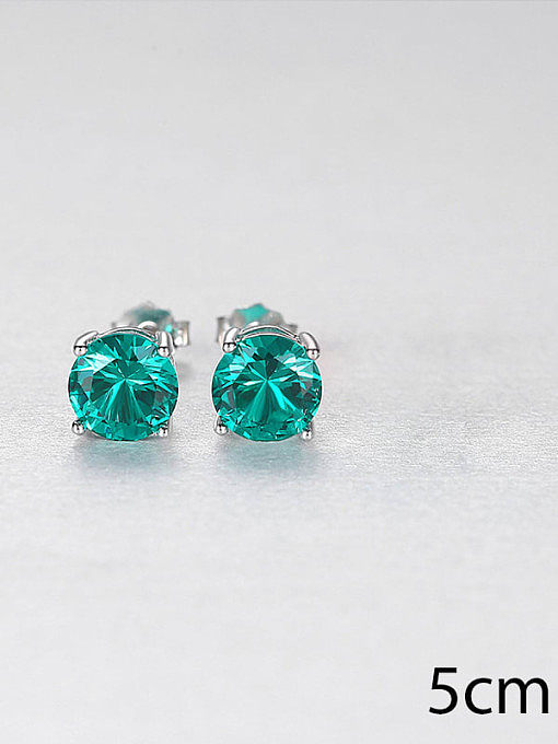 925 Sterling Silver Cloisonne Geometric Minimalist Stud Earring