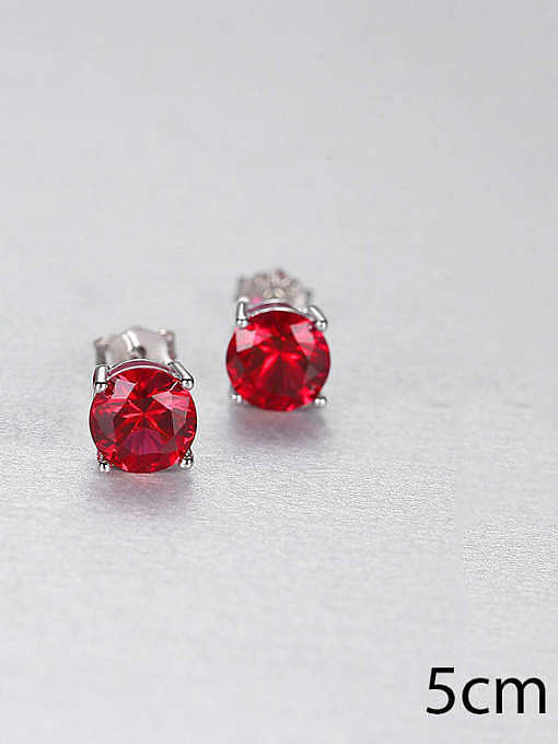 925 Sterling Silver Cloisonne Geometric Minimalist Stud Earring