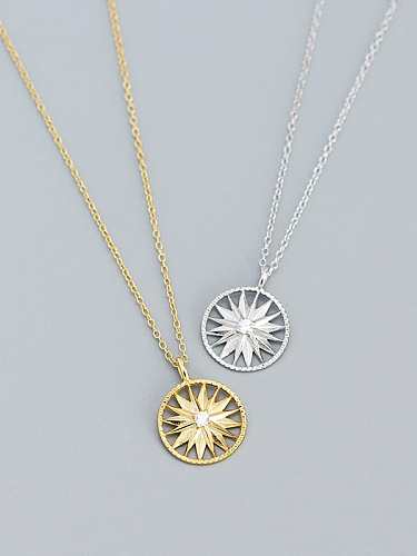 925 Sterling Silver Cubic Zirconia Geometric Minimalist Necklace