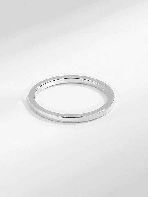 Geometrischer minimalistischer Bandring aus 925er Sterlingsilber