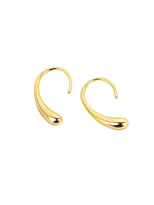 925 Sterling Silver Water Drop Minimalist Hook Earring