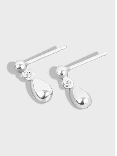 Boucle d'oreille goutte minimaliste goutte d'eau en argent sterling 925