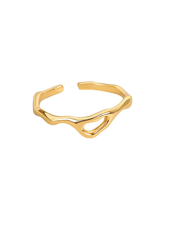 Brass Irregular Minimalist Band Ring