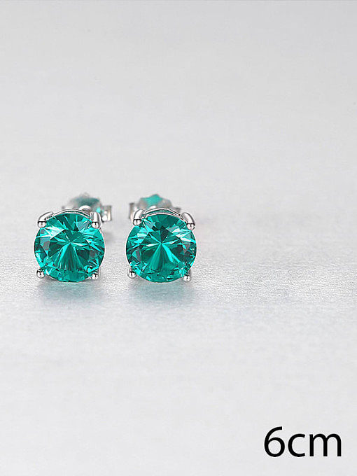 925 Sterling Silver Cloisonne Geometric Minimalist Stud Earring