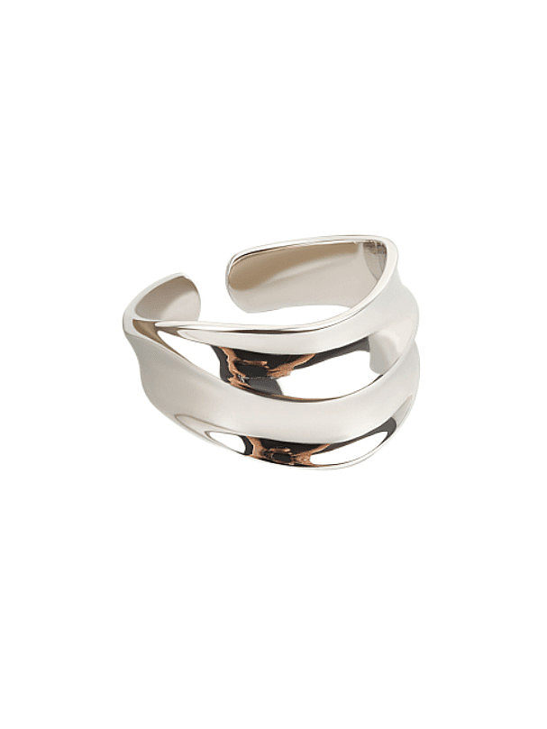 925 Sterling Silver Irregular Minimalist Band Ring