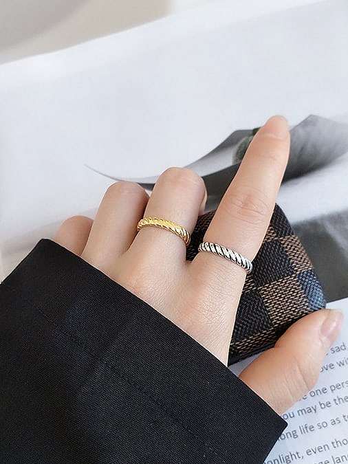 925 Sterling Silver Geometric Minimalist Band Ring
