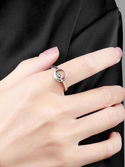 925 Sterling Silver Geometric Minimalist Couple Ring