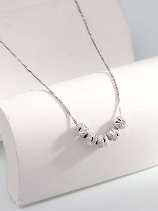 925 Sterling Silver Bead Minimalist transport beads Necklace