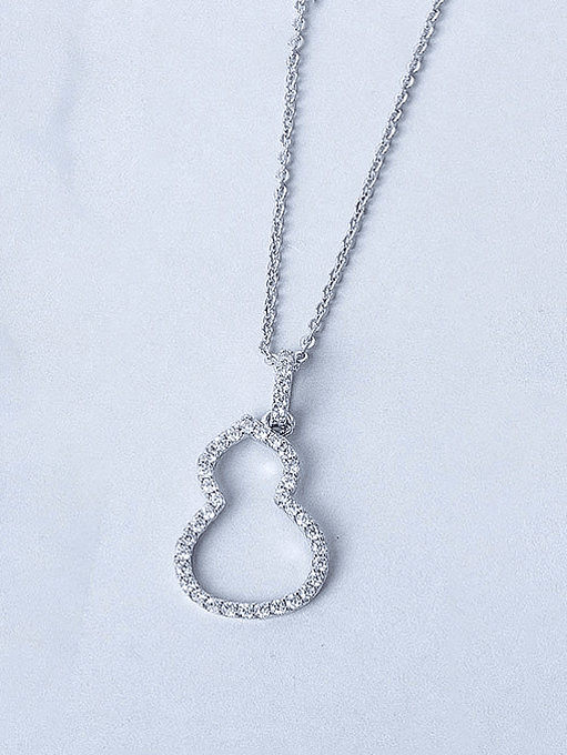 Collar minimalista irregular de plata de ley 925 con circonitas cúbicas