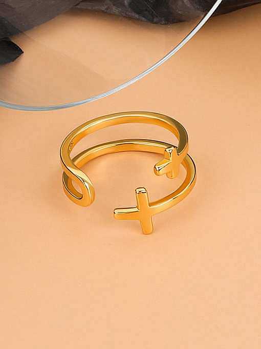 925 Sterling Silver Cross Minimalist Stackable Ring