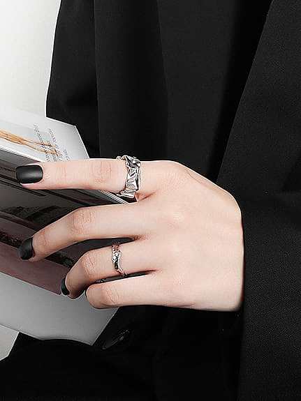 925 Sterling Silver Irregular Vintage Band Ring