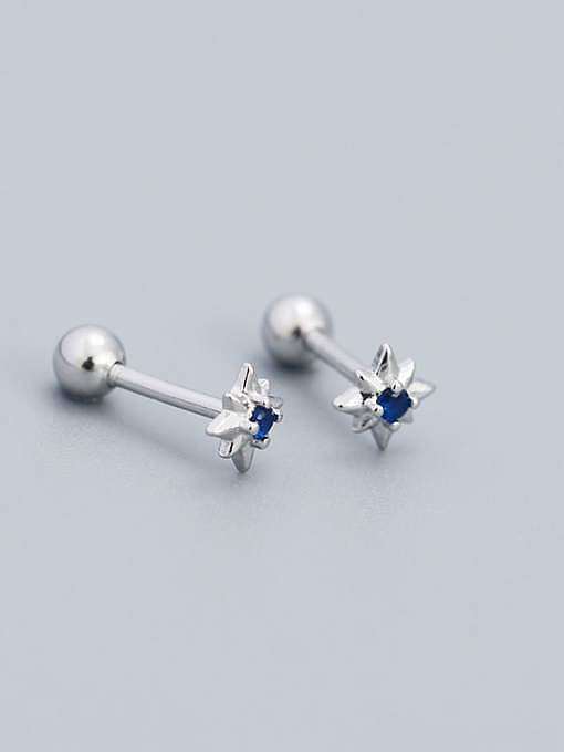 925 Sterling Silver Enamel Geometric Minimalist Stud Earring
