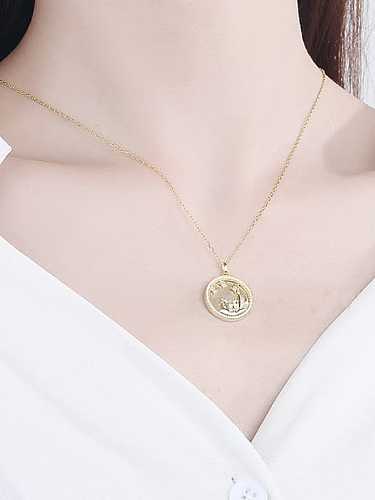 925 Sterling Silver Shell Geometric Minimalist Necklace