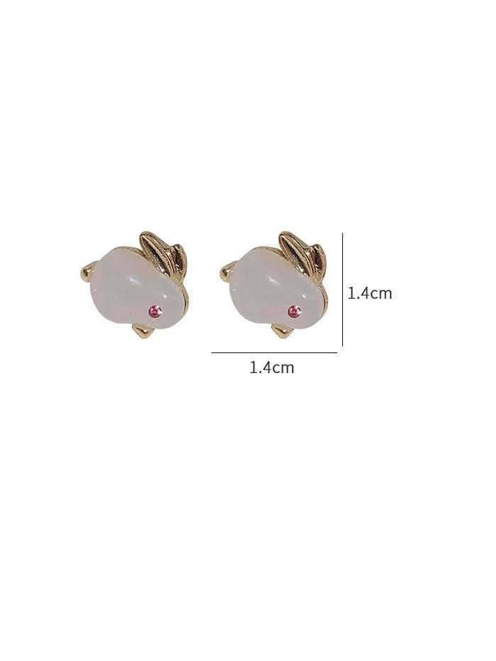 Brass Rabbit Cute Stud Earring