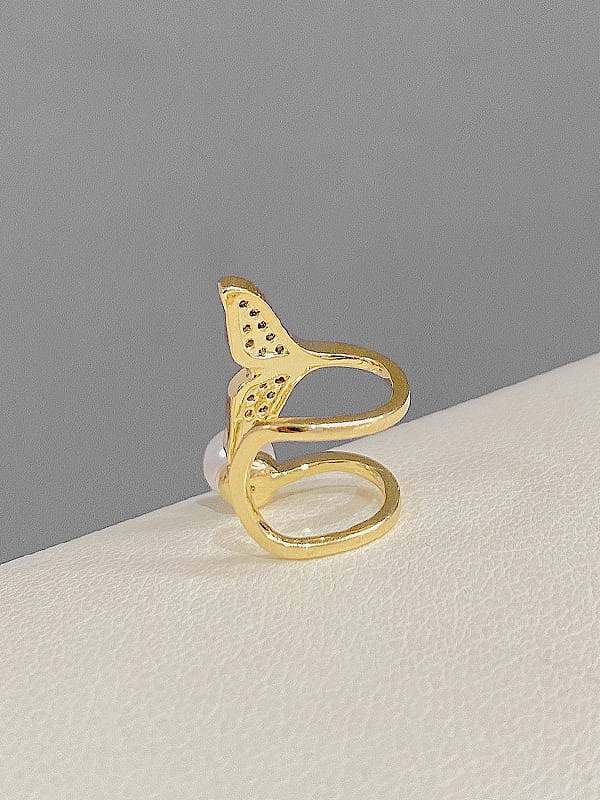 Brass Cubic Zirconia Geometric Dainty Clip Earring