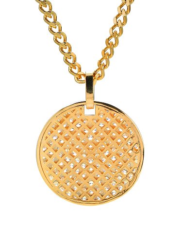 Brass Cubic Zirconia Star Hip Hop Necklace