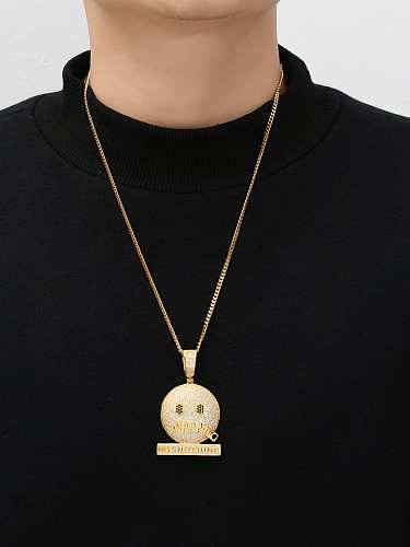 Brass Cubic Zirconia No Snitching Hip Hop Necklace