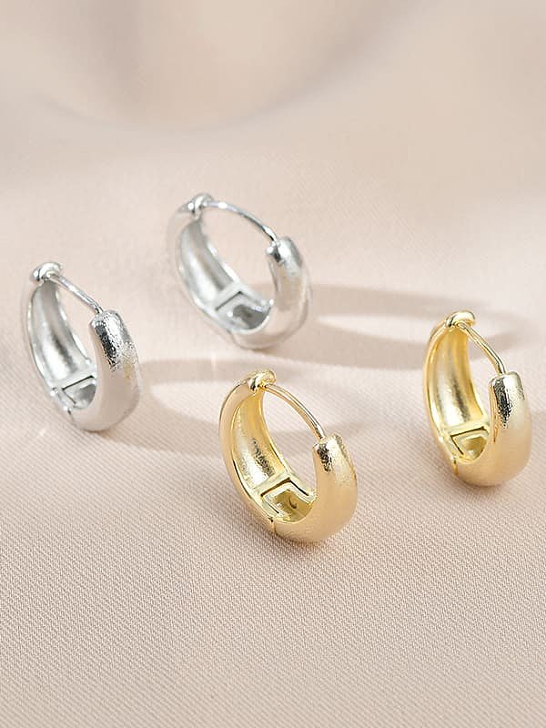 Brass Geometric Trend Hoop Earring
