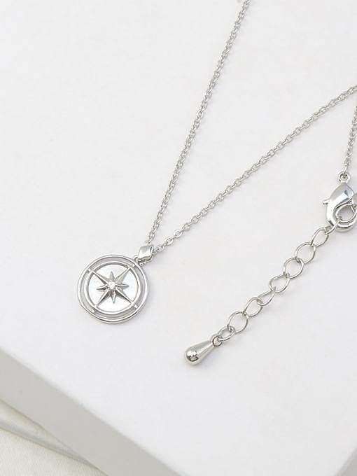Brass Cubic Zirconia Round Dainty Necklace