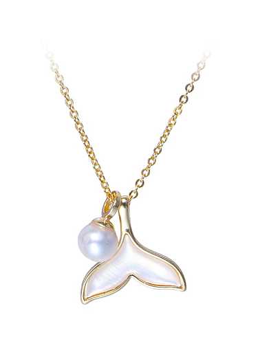 Collier Minimaliste Nuage de Perles d'Eau Douce en Laiton