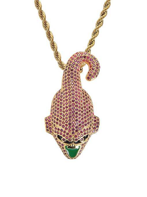 Brass Cubic Zirconia Anime Dragon Ball Protagonist Hip Hop Necklace